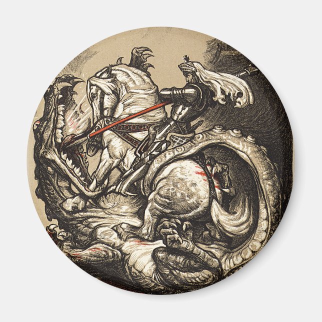 Knight vs. Dragon Magnet (Front)