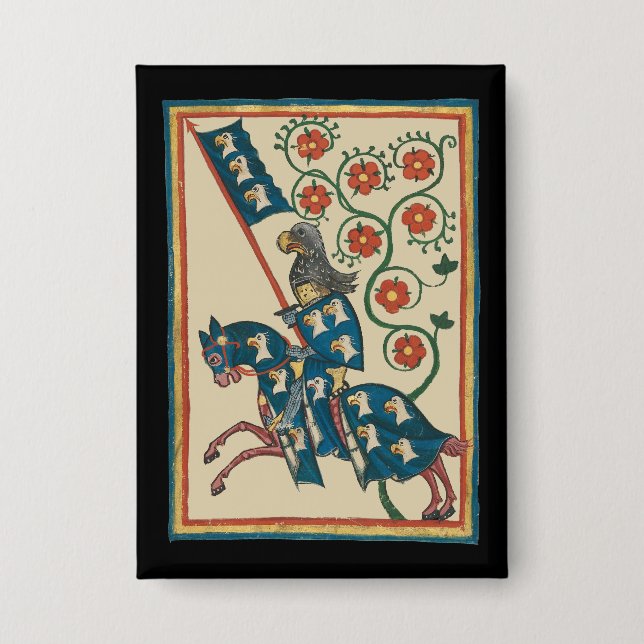 Knight With Eagle Heraldry, 14th Century Medieval (Front)