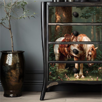 Knightcore Warhorse | Knight’s Horse in Forest Tissue Paper