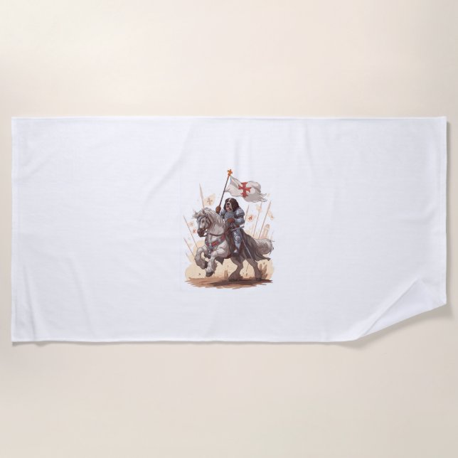 Knightly Newfoundland – Royal Dog Armour Beach Towel (Front)