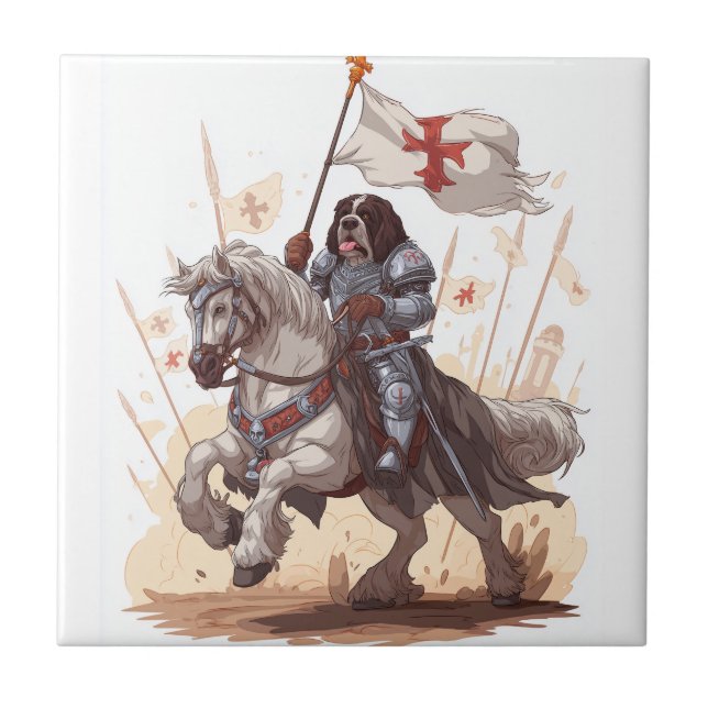 Knightly Newfoundland � Royal Dog Armour Tile (Front)