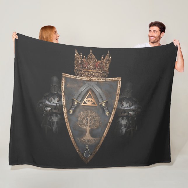KNIGHTS and SHIELD Fleece Blanket (In Situ)