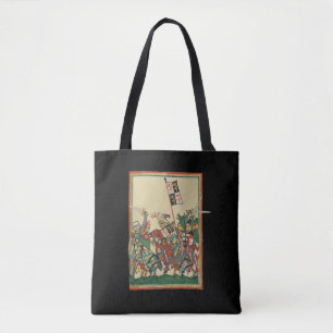Knights Charging, 14th Century Codex Manesse Tote Bag