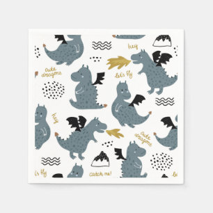 Knights & Dragons   Fairytale Birthday Party Napkin