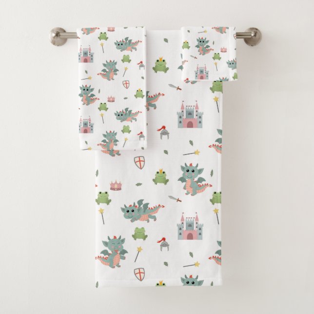 Knights Fairytale Medieval Castle Nursery Bath Towel Set (Insitu)