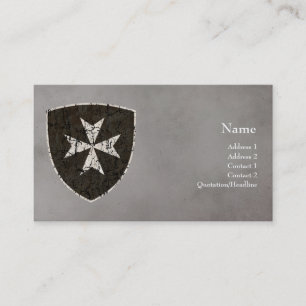 Knights Hospitaller Cross, Distressed Business Card