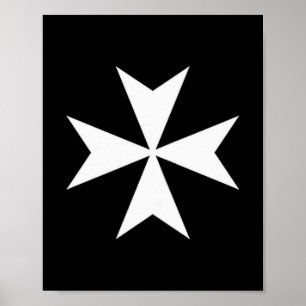 Knights Hospitaller Maltese Cross Catholic Christi Poster