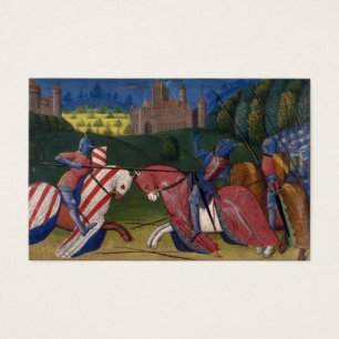 Knights jousting medieval combat illustration