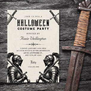 Knights medieval Halloween costume party Invitation