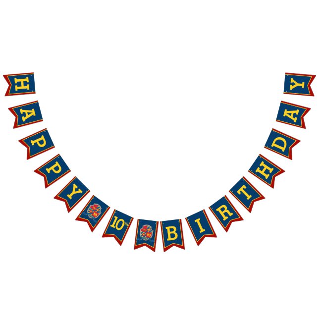 Knights medieval Happy Birthday 10th bunting flags (All)