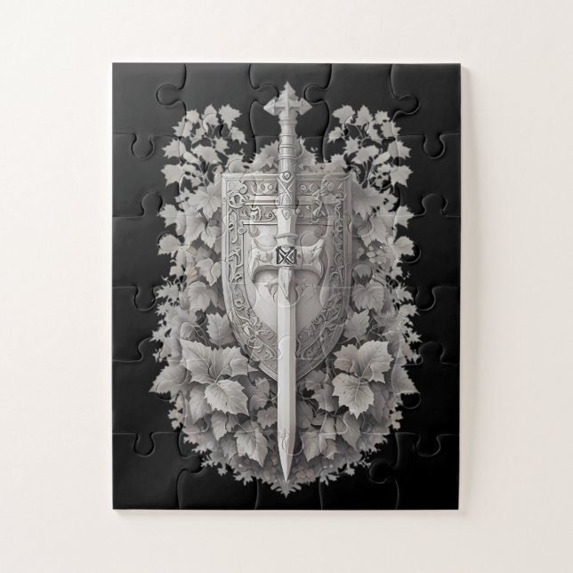 Knights Shield with ivy  Jigsaw Puzzle (Vertical)