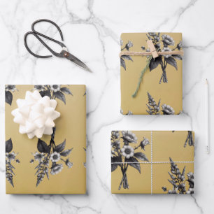 Knights Shield with ivy on a gold background Wrapping Paper Sheet