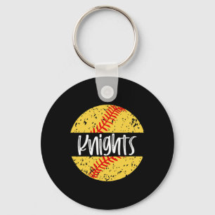 Knights Softll Team Mascot School Spirit Game Day Keychain