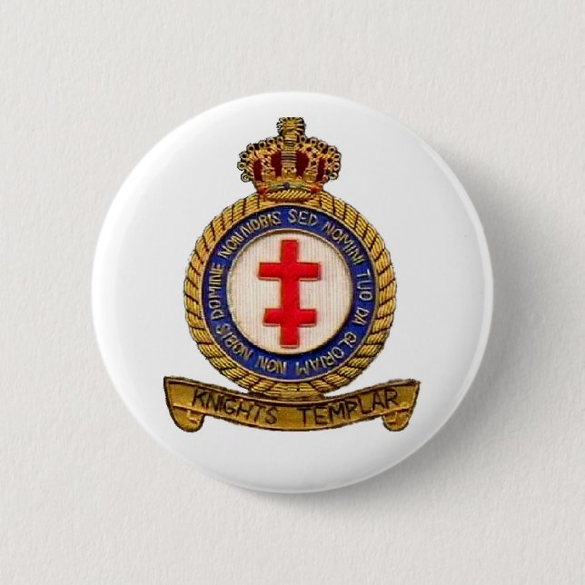 KNIGHTS TEMPLAR 2 INCH ROUND BUTTON (Front)