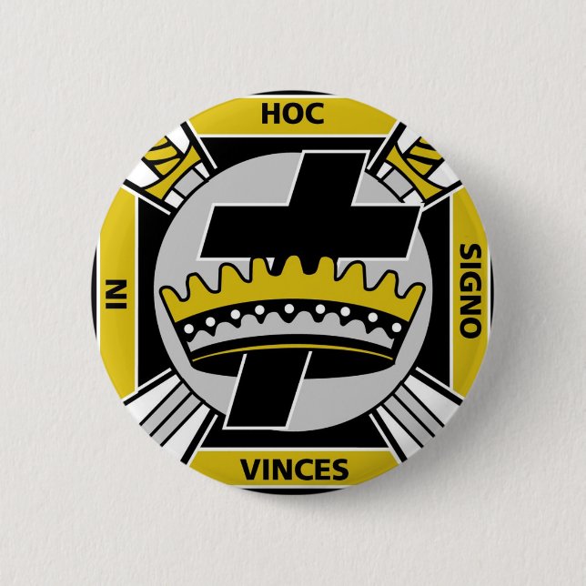 Knights Templar 2 Inch Round Button (Front)