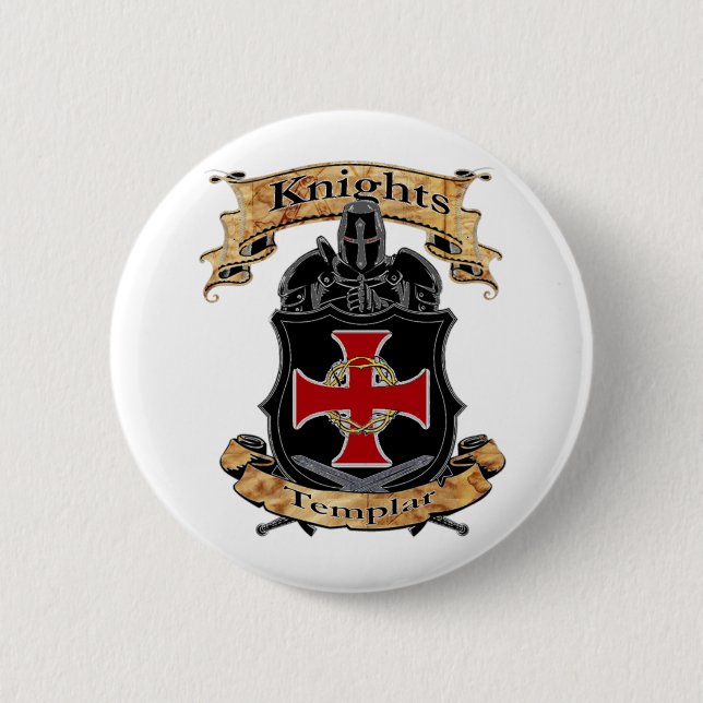 Knights Templar 2 Inch Round Button (Front)