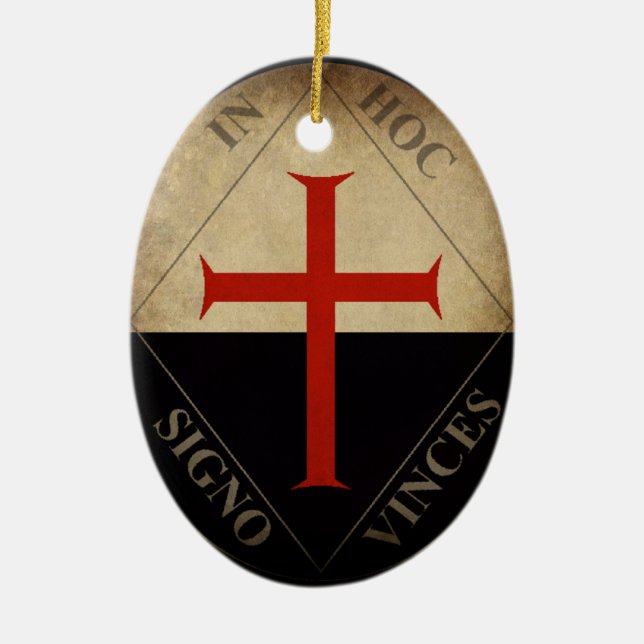 Knights Templar Ceramic Ornament (Front)