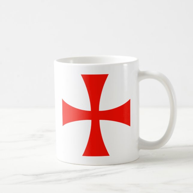 Knights Templar Cross Red Coffee Mug (Right)