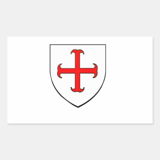 Knights Templar Crusade Shield Sticker (Front)