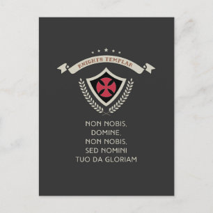 ✙ Knights Templar ✙ Crusader Christian Warrior Holiday Postcard