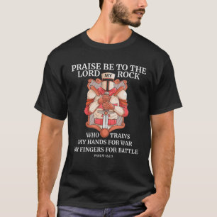 Knights Templar Crusader Knight Bible Verse Psalm T-Shirt