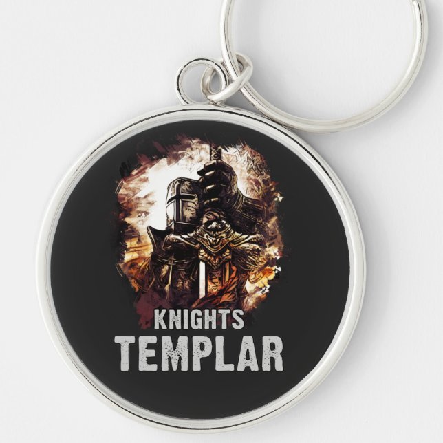Knights Templar Epic Historic Warriors of Christ Keychain (Front)