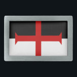 Knights Templar Flag Belt Buckle<br><div class="desc">Knights Templar Flag. crusades, flag, flag of the knights templar, holy grail, knights, knights templar, middle ages, noblemen, poor fellow soldiers of christ, templar knights, templar</div>
