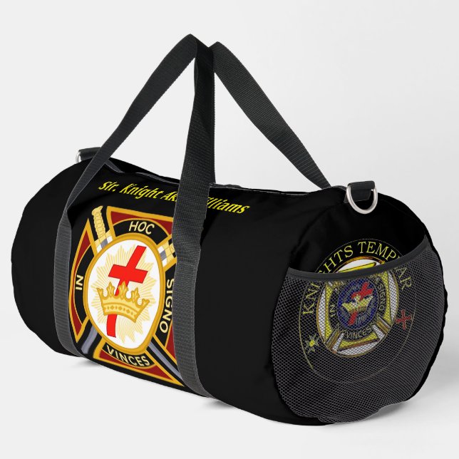 Knights Templar Large Duffel Bag (Right Corner)