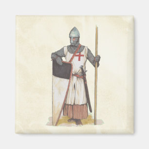 Knights Templar Medieval Warrior Magnet