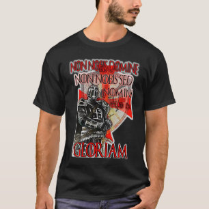 Knights Templar Non Nobis Gloriam Crusader Cross W T-Shirt