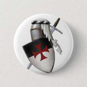 Knights Templar shield 2 Inch Round Button