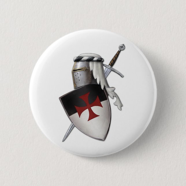 Knights Templar shield 2 Inch Round Button (Front)