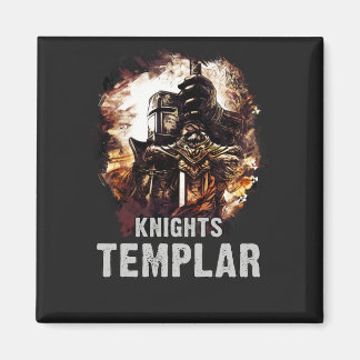 Knights Templar Warriors of Christ Deus Vult Art Magnet