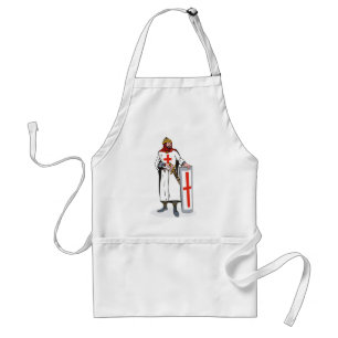 knights templar with sword and shield standard apron