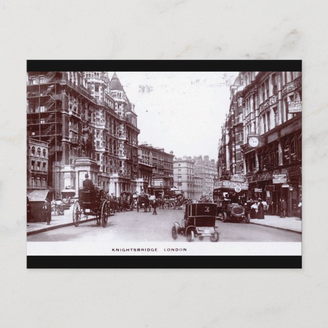 Knightsbridge, London 1910 Vintage Postcard (Front)