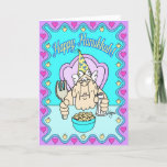 KNISHES Hanukkah Card<br><div class="desc">Hanukkah party animal indulges in one of his favourite dishes while bringing us his well wishes in this sentimental and "tasteful" Hanukkah greeting.</div>