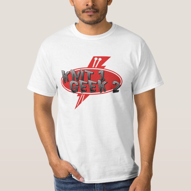 Knit 1 Geek 2 White shirt (Front)