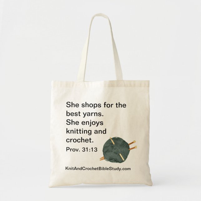 Knit and Crochet Tote Bag (Front)