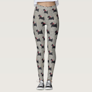 Knit Black Terrier Leggings
