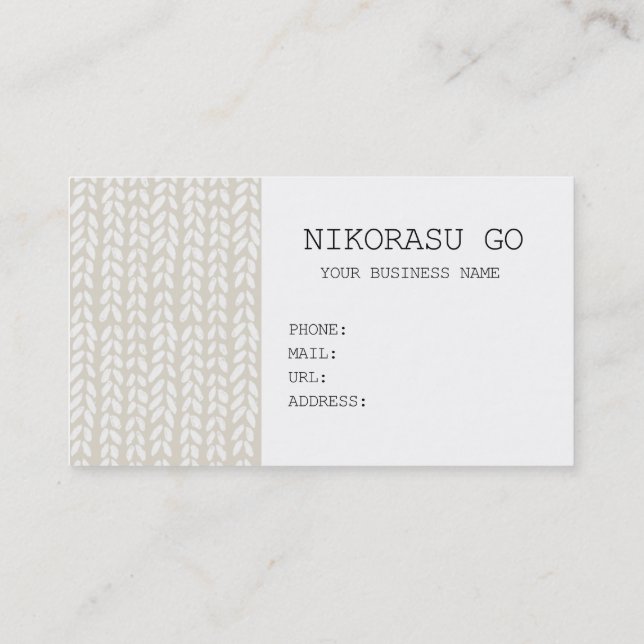 KNIT BUSINESS CARD (Back)