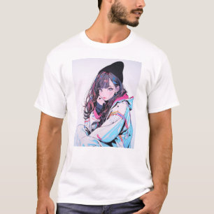 Knit Cap JK T Shirt Sushi Musume GenerativeAI