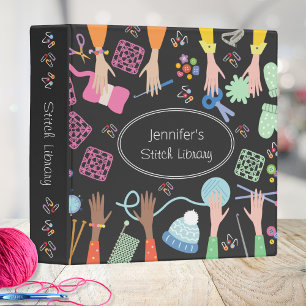 Knit & Crochet Pattern Organizer  Binder