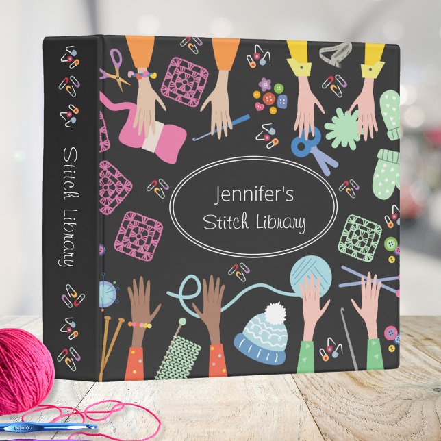 Knit & Crochet Stitch Library Pattern Organizer  Binder (Creator Uploaded)