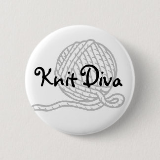 Knit Diva 2 Inch Round Button