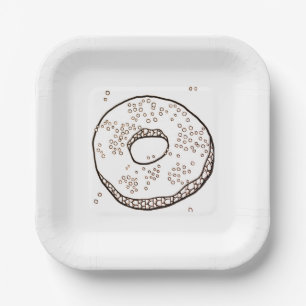 KNIT DONUT 7" Square Paper Plates