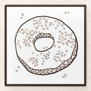 KNIT DONUT Glass Drink Coaster