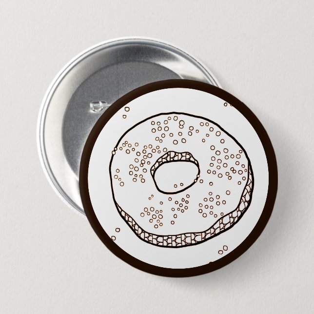 KNIT DONUT Round Pin Button (Front & Back)