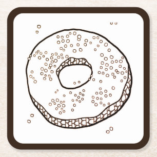 KNIT DONUT Square Paper Coasters
