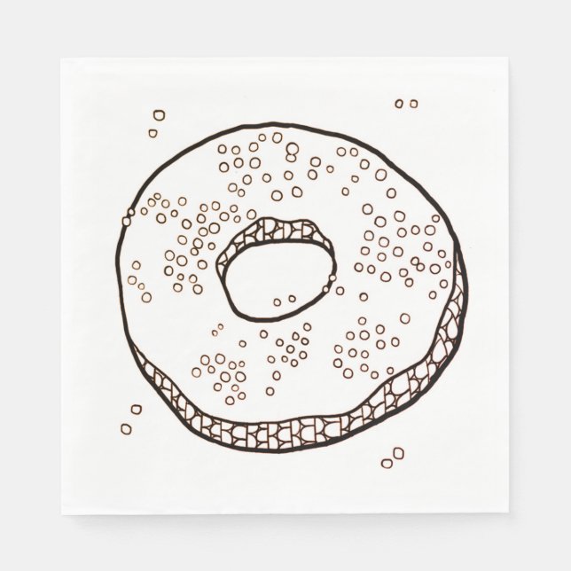 KNIT DONUT Standard Luncheon Paper Napkins (Front)