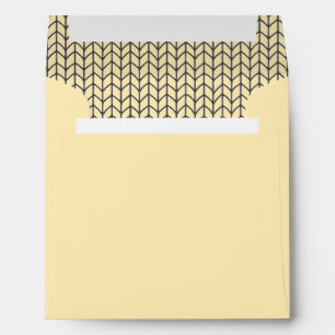 KNIT EN CRÈME NOIRE 5.25 Enveloppe Carré / Crème